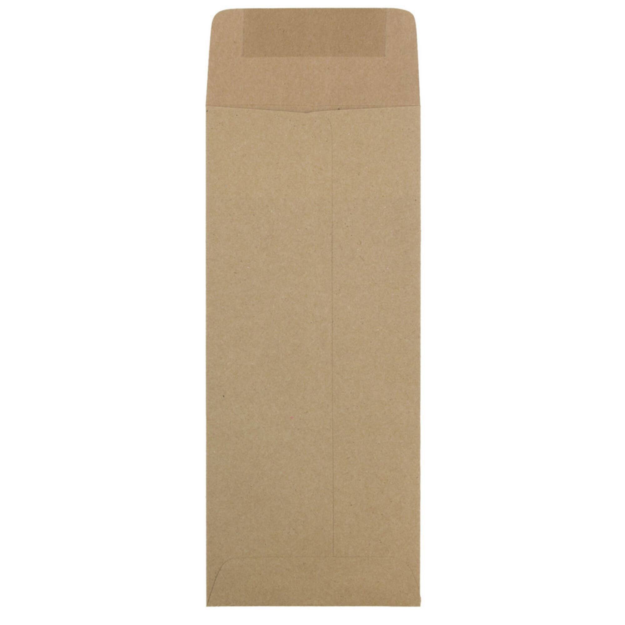 JAM Paper 4.5" x 10.375" Brown Kraft Policy Business Envelopes, 50ct.